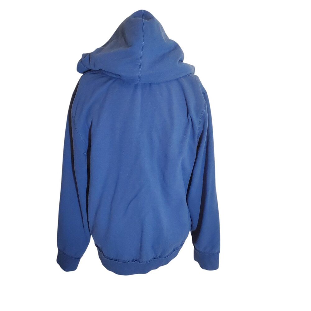 Green Tea Women's Waffle Lined Hoodie Jacket Heavy Weight Blue sz L/XL - Picture 3 of 7